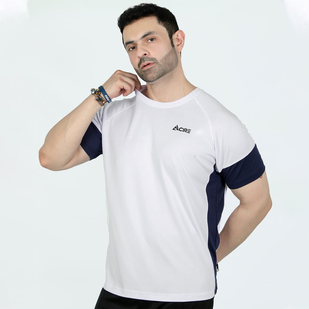 Fidora Mesh White O-NECK Tops DRI-FIT T-Shirt