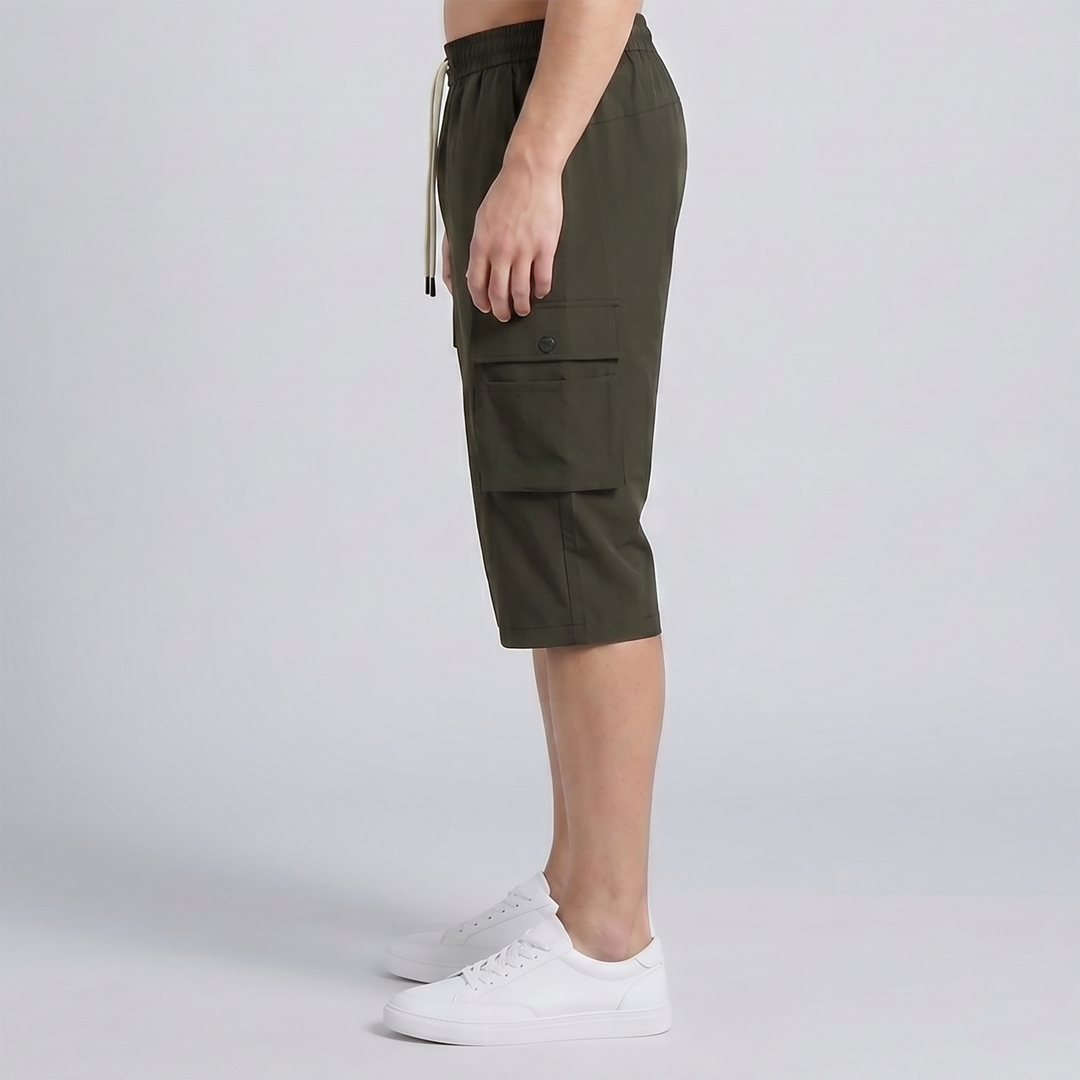 TrekPro Cargo olive green 3 Quarter Short
