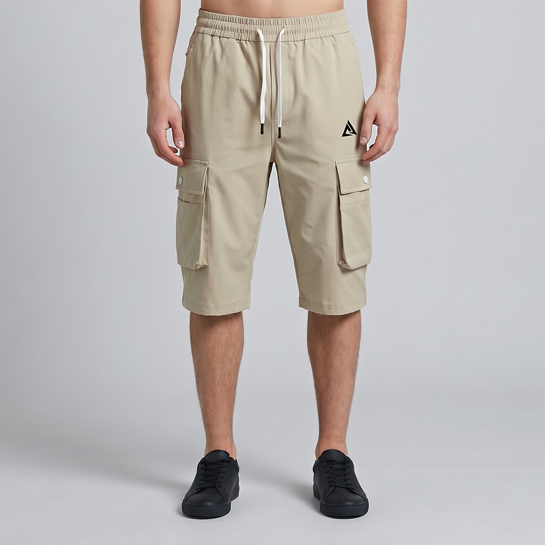 Explorer Beige 3 Quarter Cargo Short