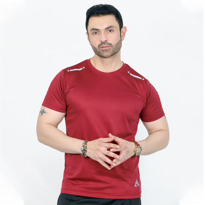 FlexPro Maroon Dri-Fit T-Shirt Top