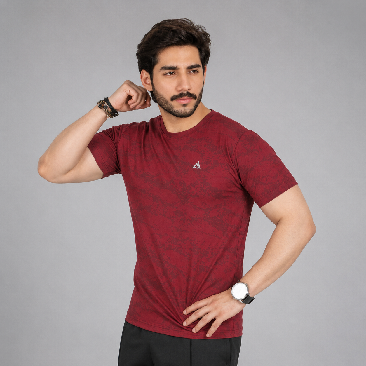 MAROON FOURNOD PRINT DRI-FIT T-SHIRT