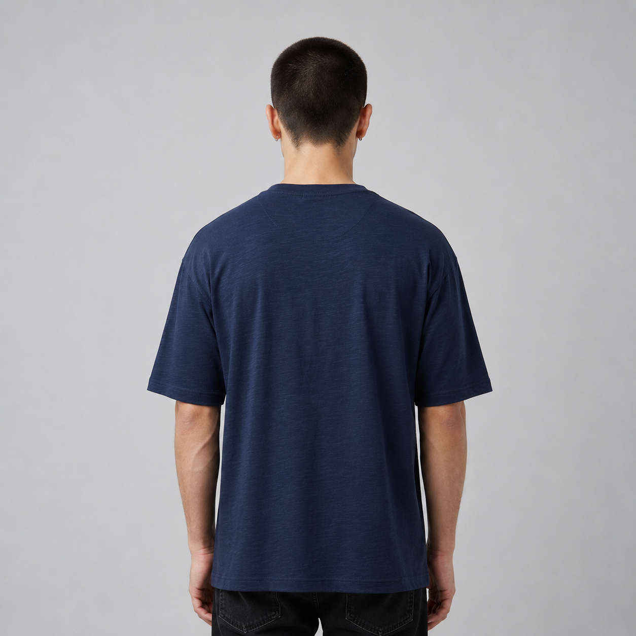 Skyline Loose Fit Navy Baggy Shirt
