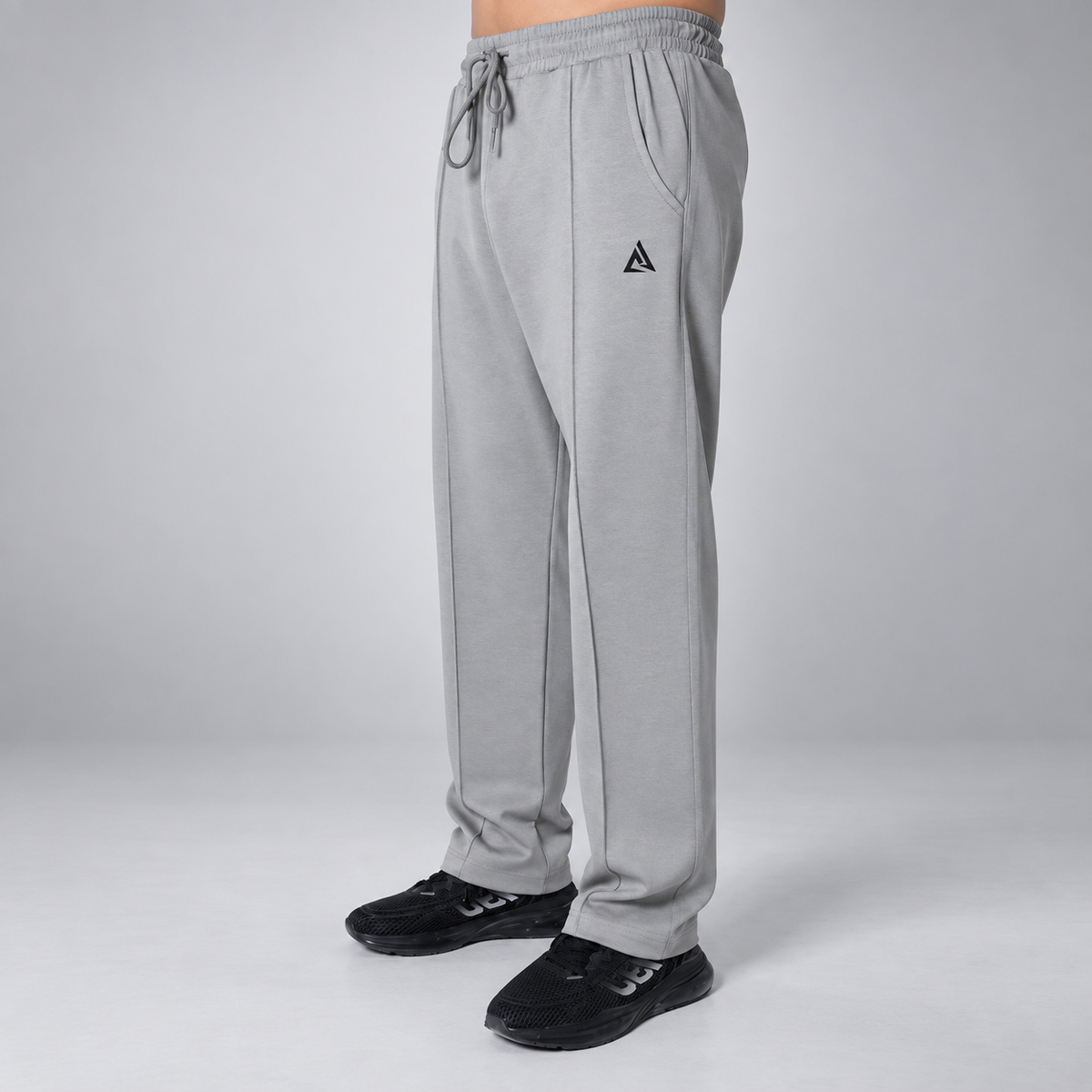 Straight Dot Silver Gray Trouser