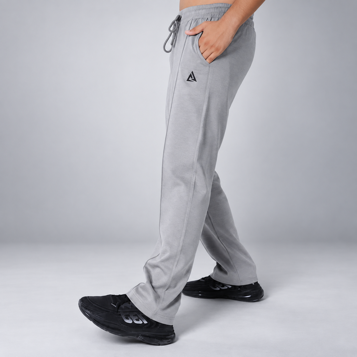 Straight Dot Silver Gray Trouser