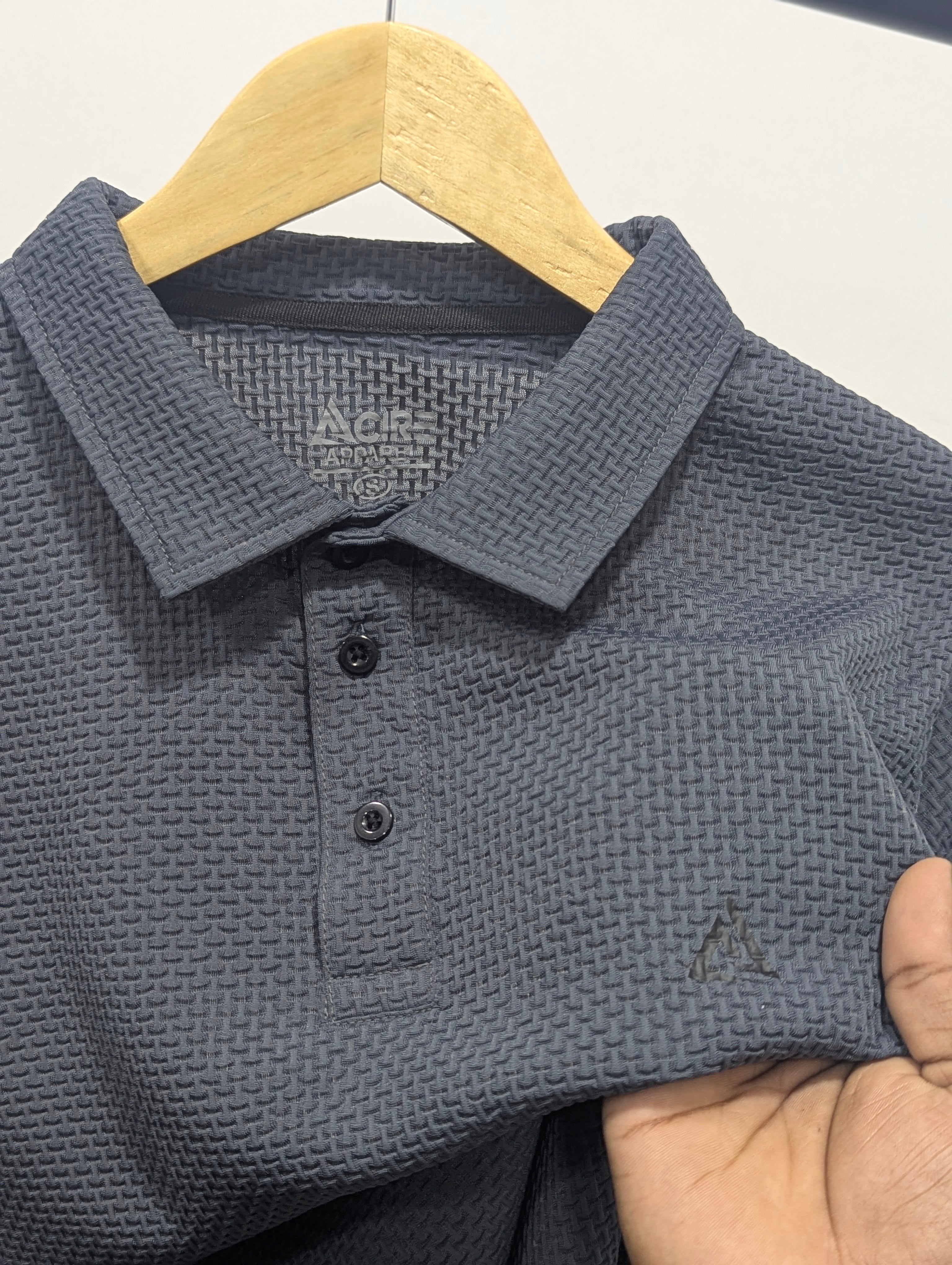 NANO MESH GOLF POLO TOP DRI_FIT SHIRT - Grey