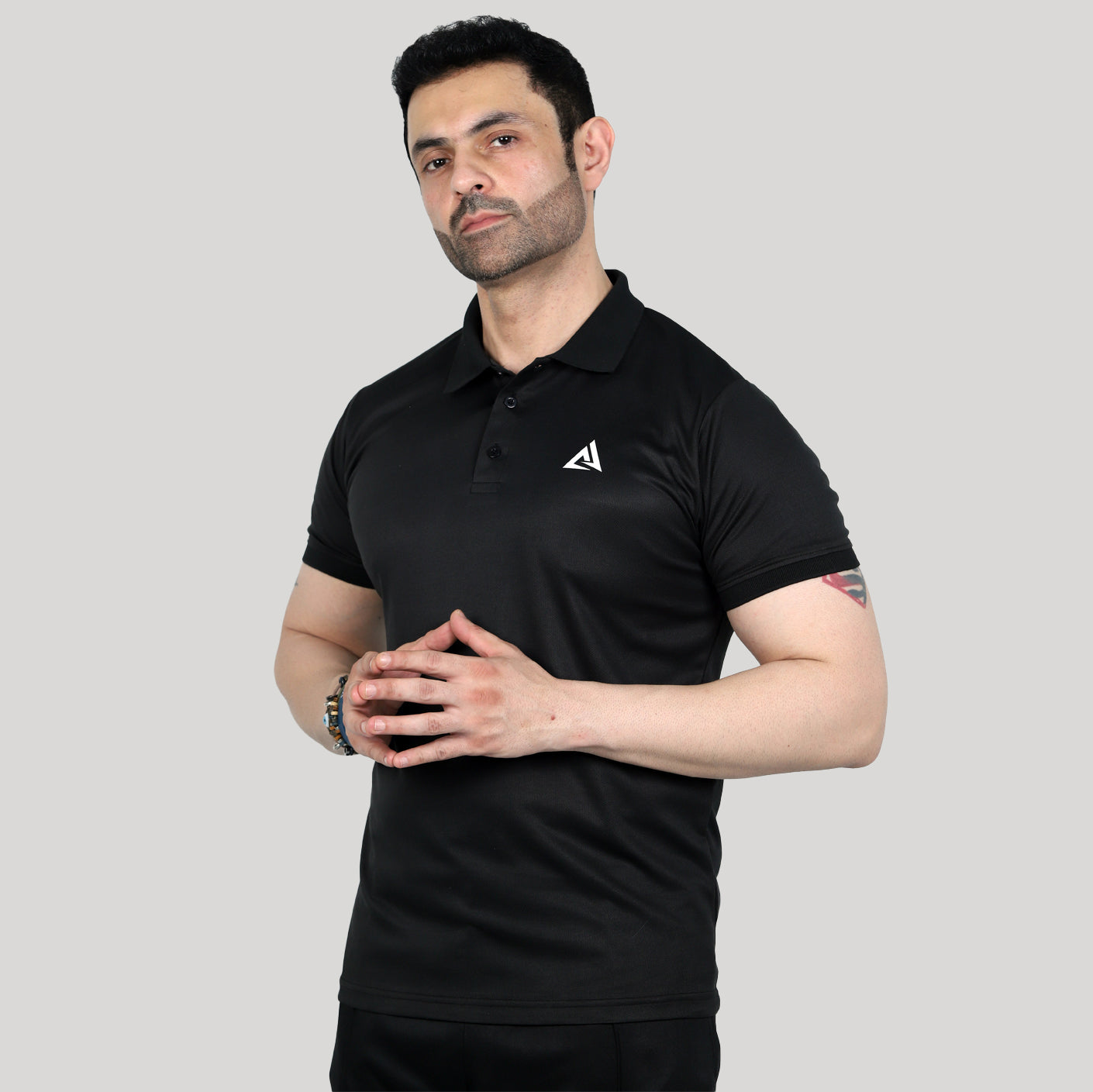 BLACK BONDLESS POLO SHIRT DRI-FIT