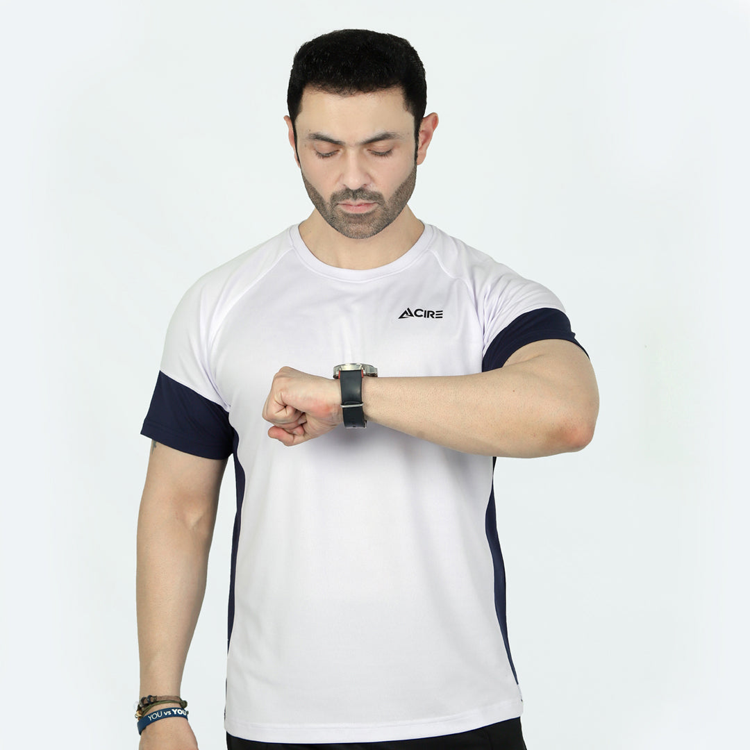 Fidora Mesh White O-NECK Tops DRI-FIT T-Shirt
