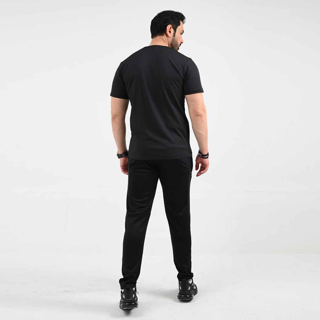 POWERED BLACK TRACKSUIT FOR SUMMER