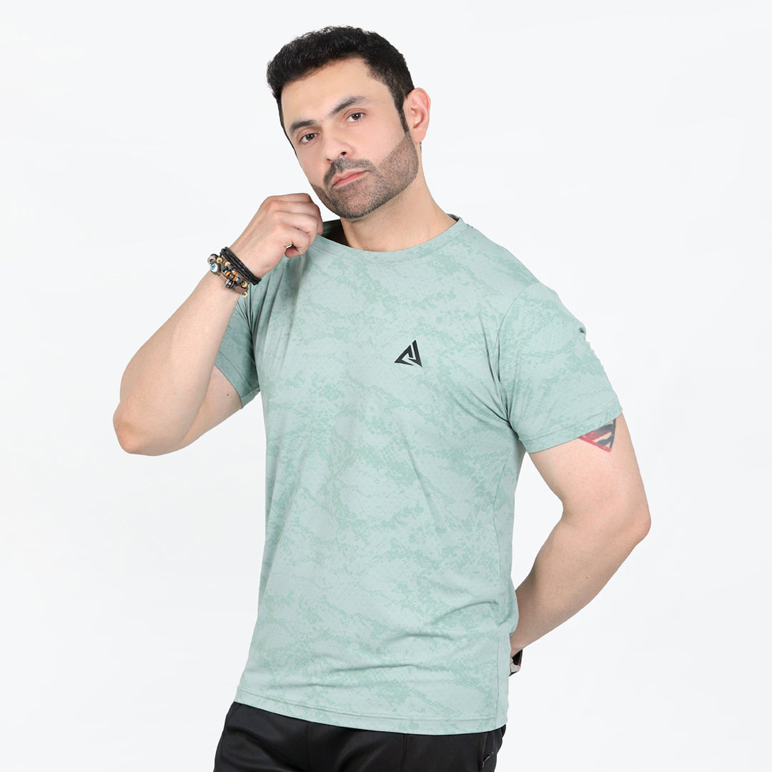 Textured Light Green Dri-Fit T-Shirt