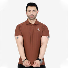 Active Dri-Fit Brown Polo Shirt
