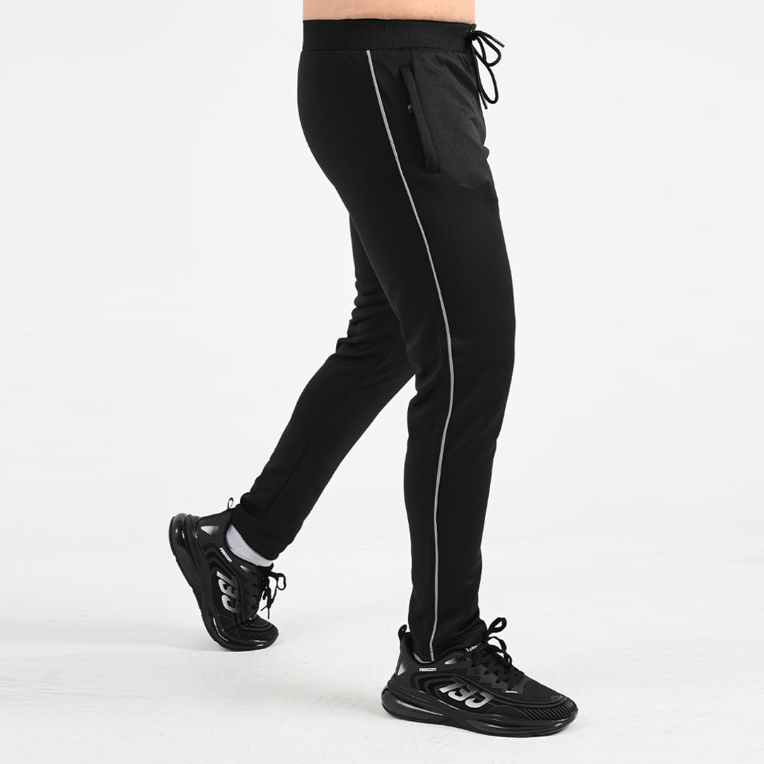 COMFY STRETCHY TROUSER ACTIVE/GYM BOTTOMS WITH Gray LINE