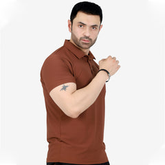Active Dri-Fit Brown Polo Shirt