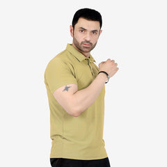 Active Dri-Fit Beige Mesh Polo Shirt