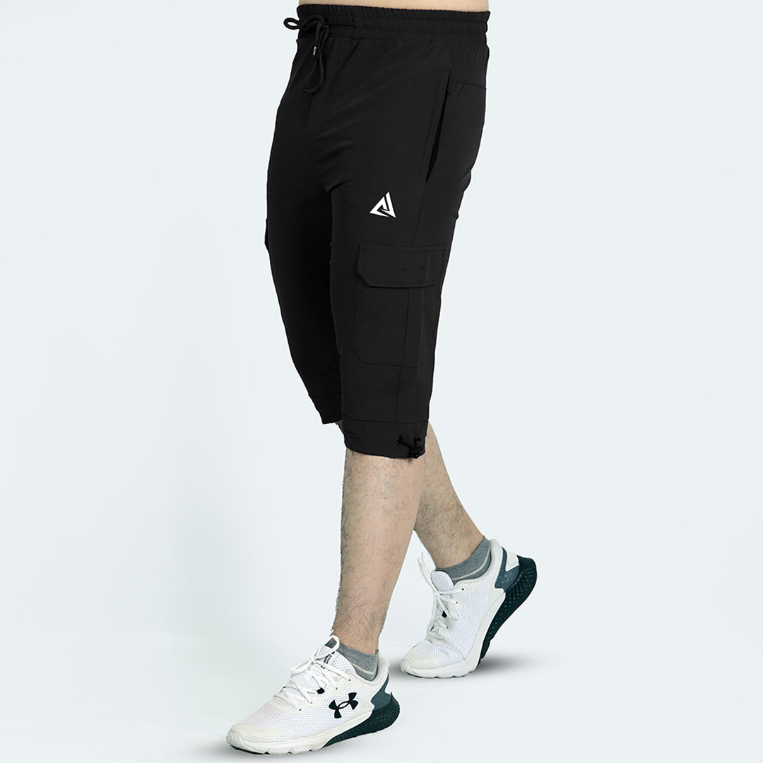Black Premium 3-Quarter Shorts