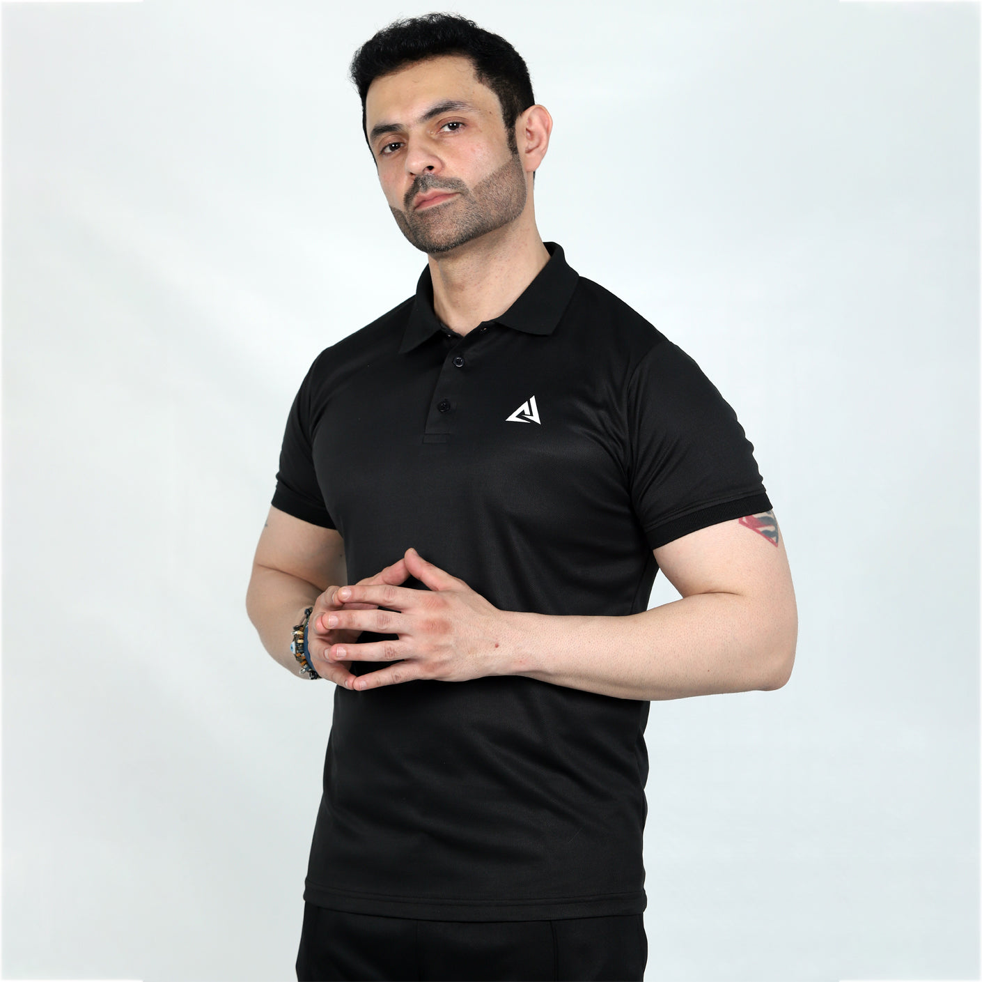 BLACK BONDLESS POLO SHIRT DRI-FIT
