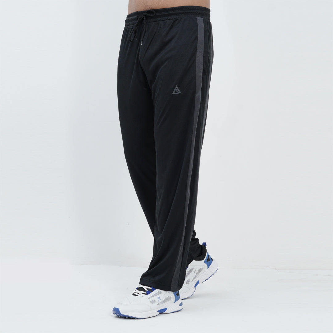 Athletic Panelled Black Trouser