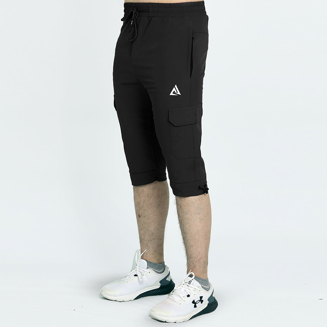 Black Premium 3-Quarter Shorts