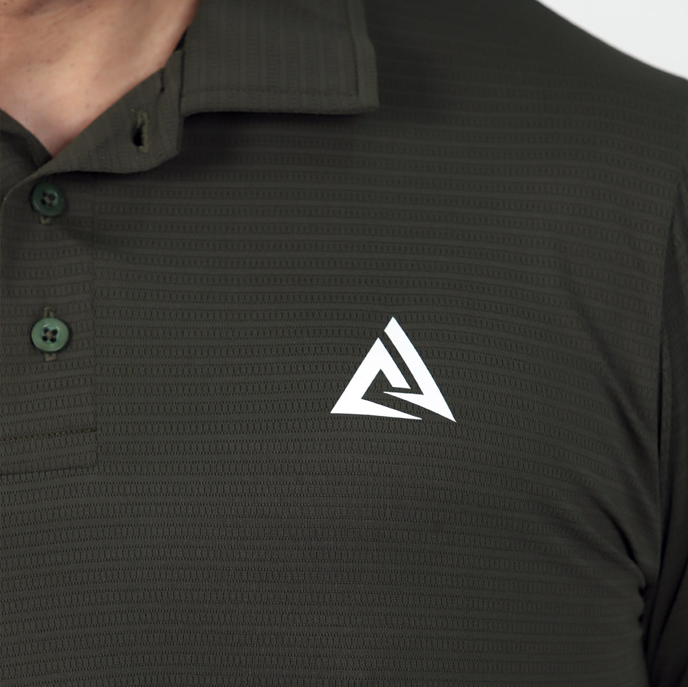 REGULAR FIT POLO SHIRT IN OLIVE GREEN