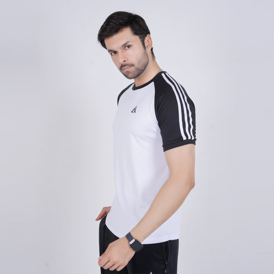Three Stripes White T-Shirt