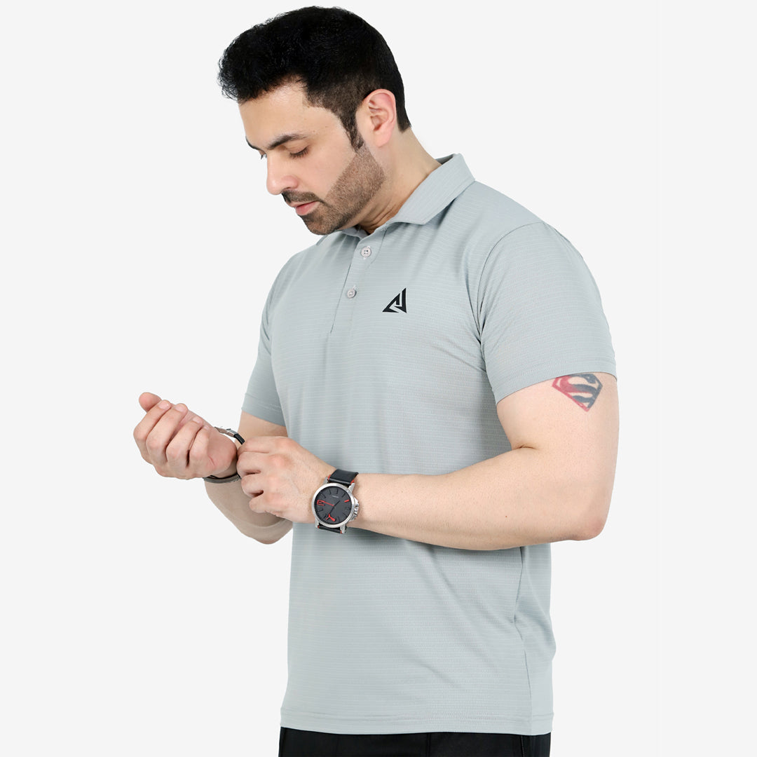 GREY TOP - TRUE FIT POLO SHIRT