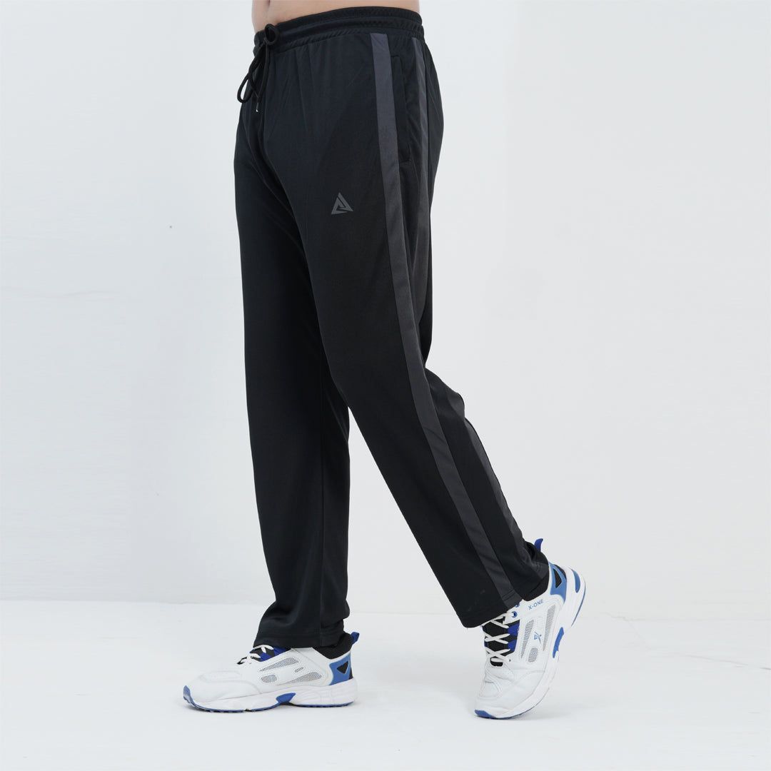 Athletic Panelled Black Trouser