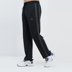 Athletic Panelled Black Trouser
