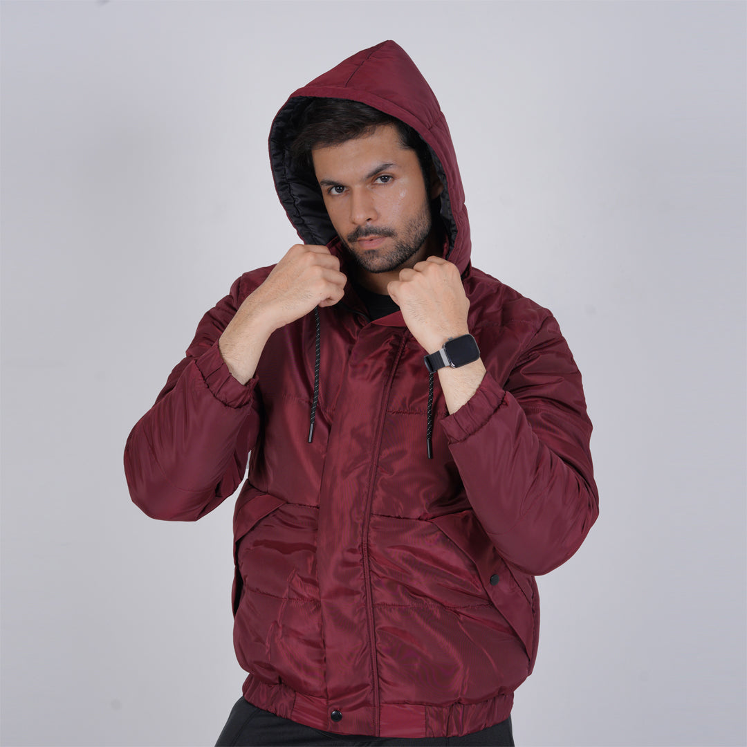 MAROON WINTER PUFFER JACKET