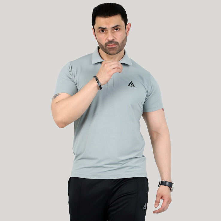 REGULAR FIT POLO SHIRT GREY