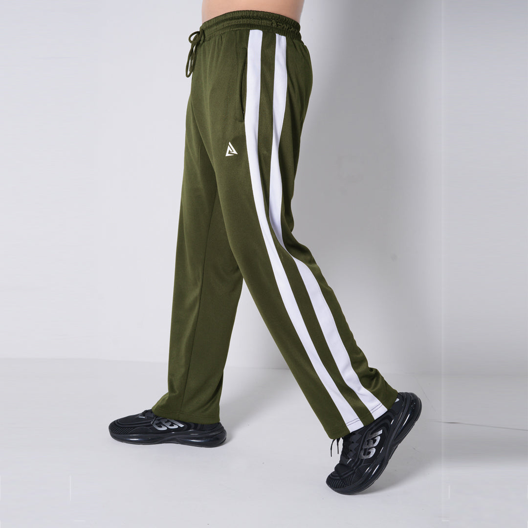 Parallel Olive Green Baggy Trouser
