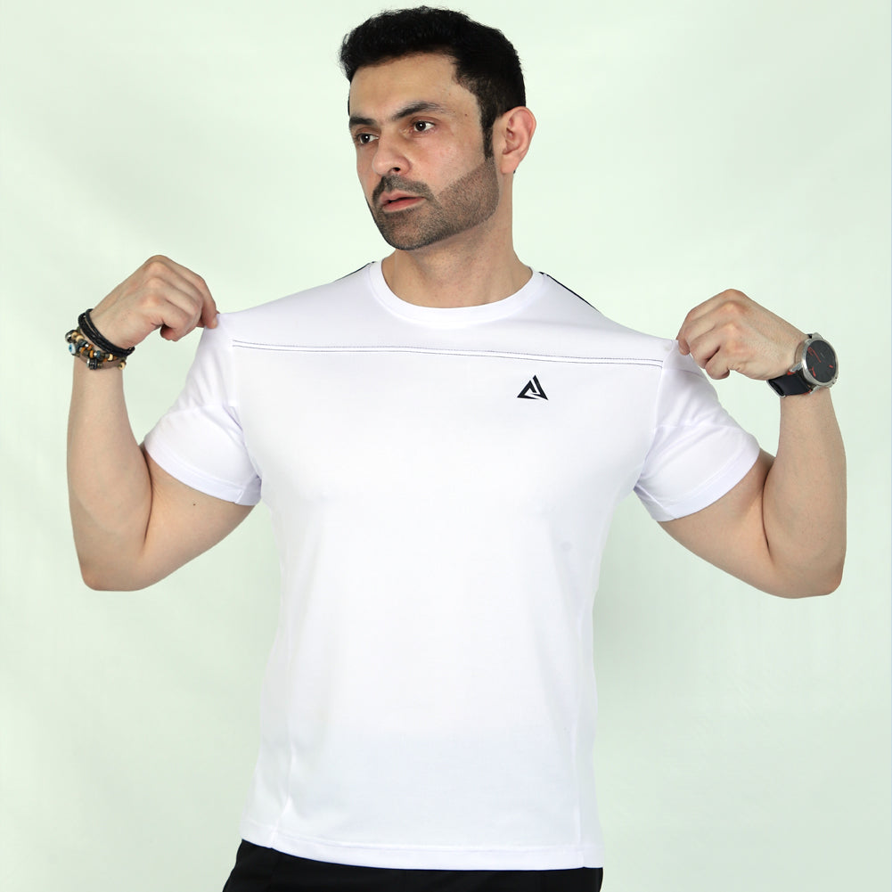 GhostFit WHITE DRI-FIT T-SHIRT SHORT SLEEVES