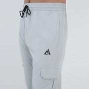GRAY MICRO STRACH  CARGO TROUSER