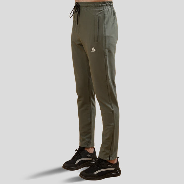 GREY STRETCH WOVEN TERRY TROUSER PANT MENS