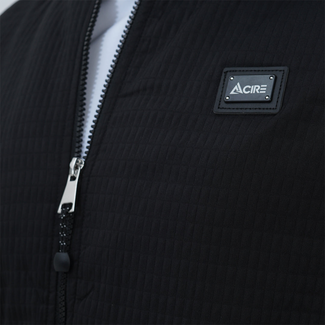 Jacquard Bomber Black Jacket.