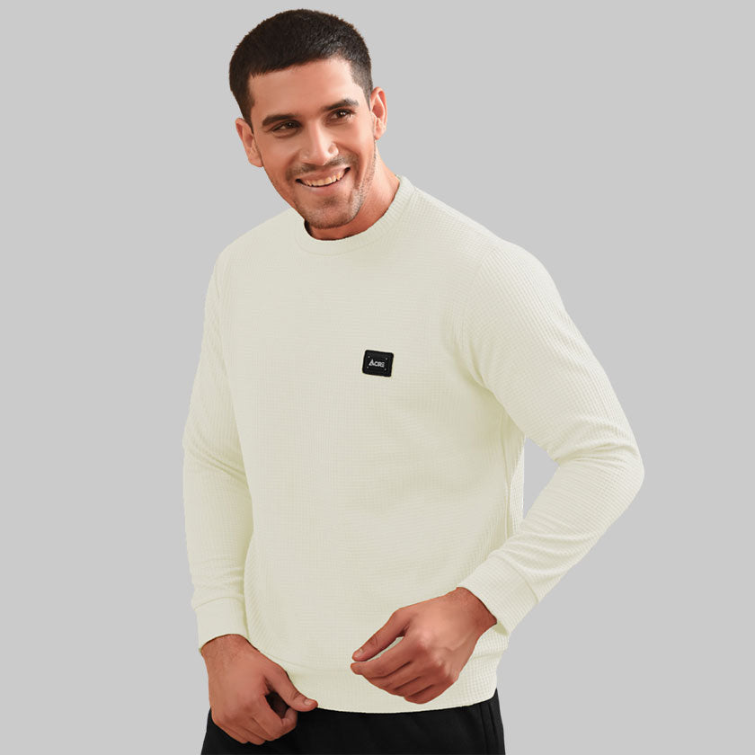 Full Saleeve Sweatshirt Off-white Crew Neck