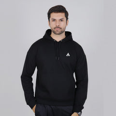 Fluffy Water-Repellent Black Hoodie