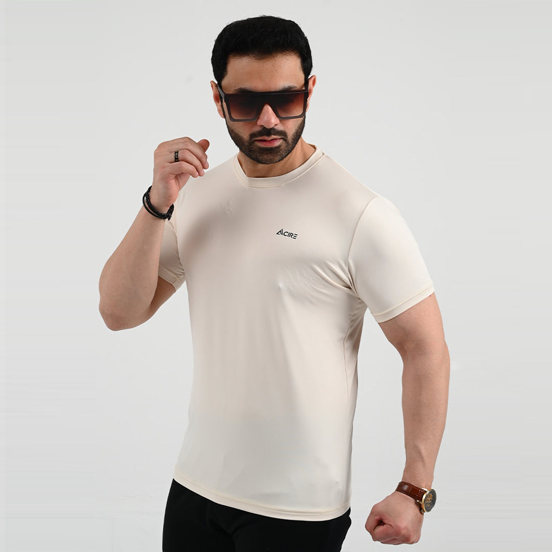 OFF WHITE PLAN DRI-FIT  O-Neck T-Shirt