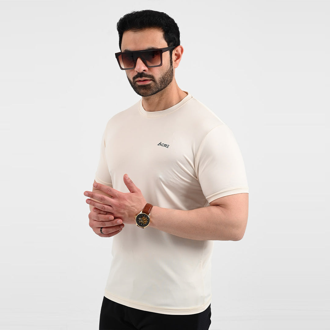 OFF WHITE PLAN DRI-FIT  O-Neck T-Shirt