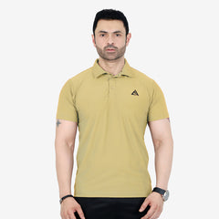 Active Dri-Fit Beige Mesh Polo Shirt
