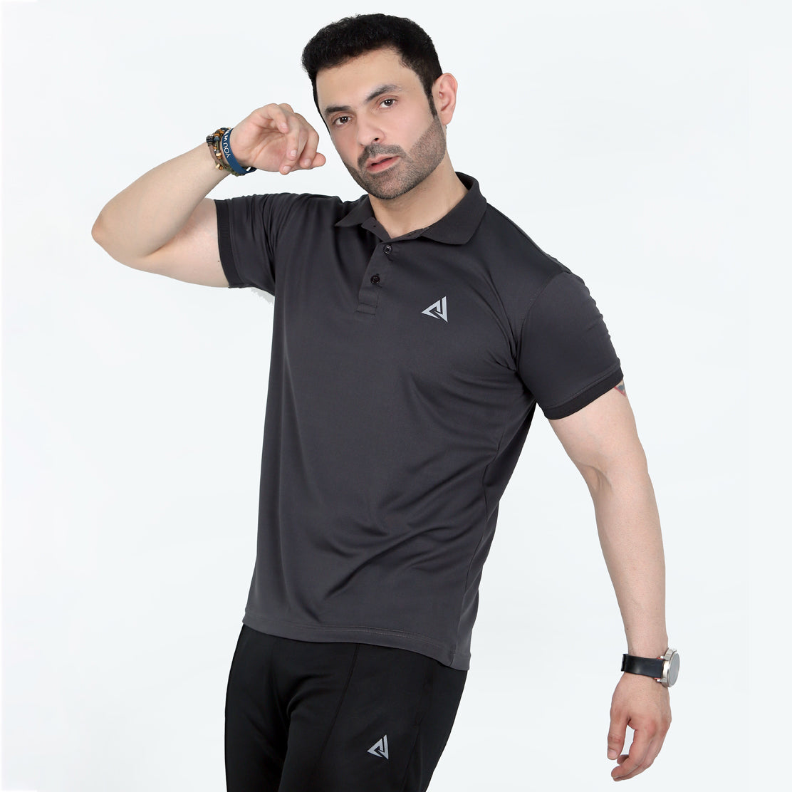 CoreX Gymwear GERY POLO SHIRT
