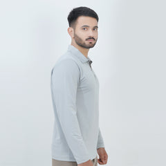 Brave Soul Half Zip Full Sleeve Polo Shirt.