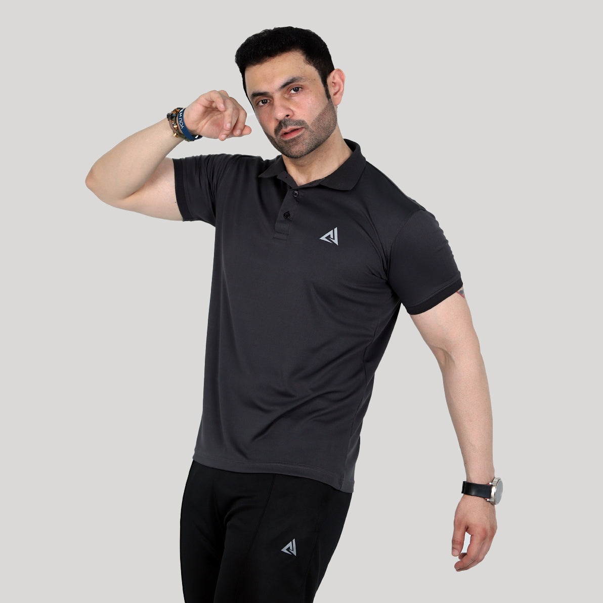 CoreX Gymwear GERY POLO SHIRT