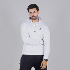 Fluffy Water-Repellent White Hoodie