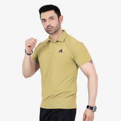 Active Dri-Fit Beige Mesh Polo Shirt