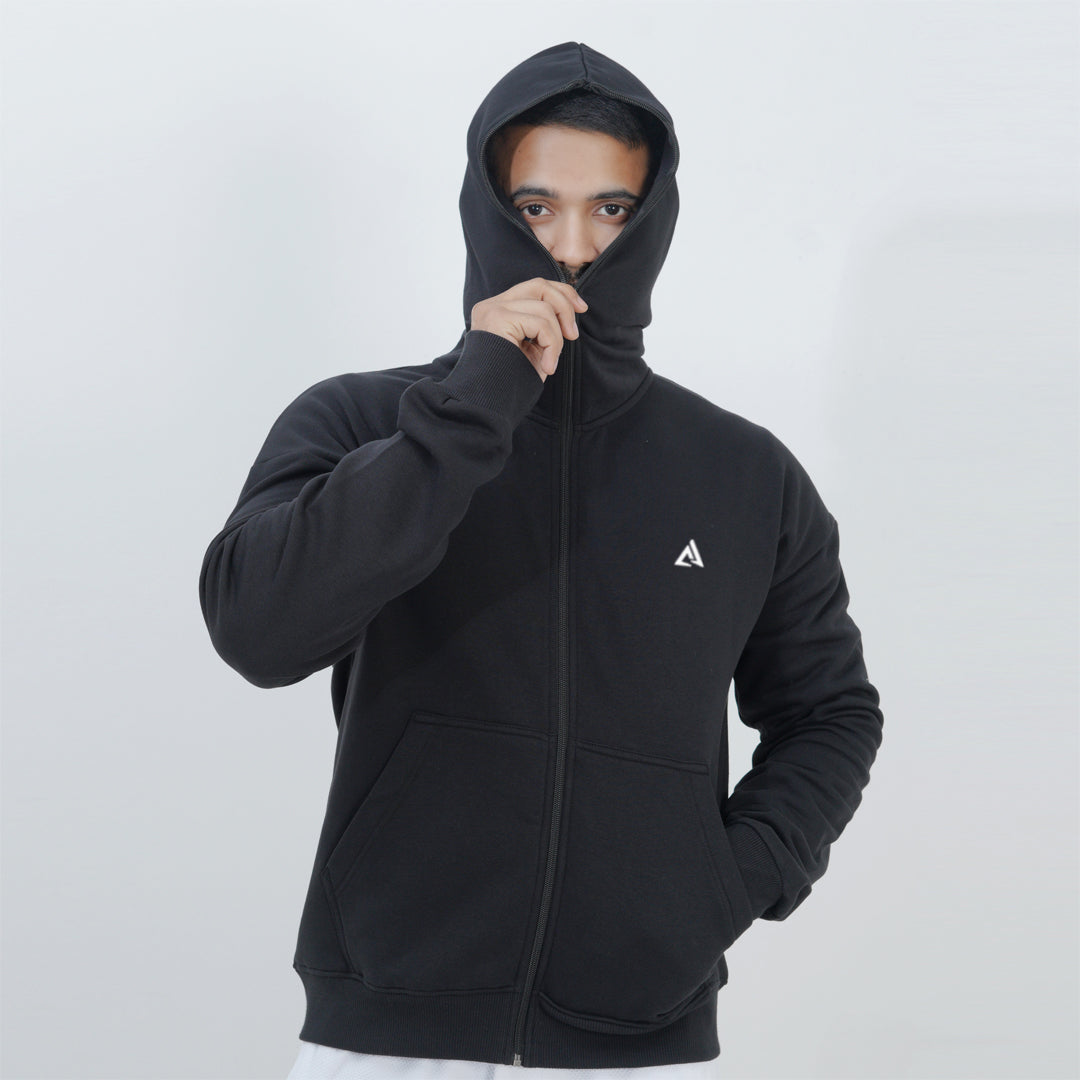 Black Crinkle Vollota Hoddy.