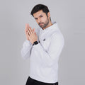 Fluffy Water-Repellent White Hoodie