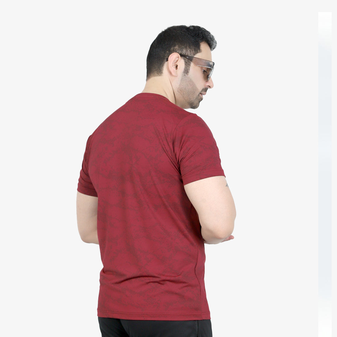 MAROON FOURNOD PRINT DRI-FIT  T-SHIRT
