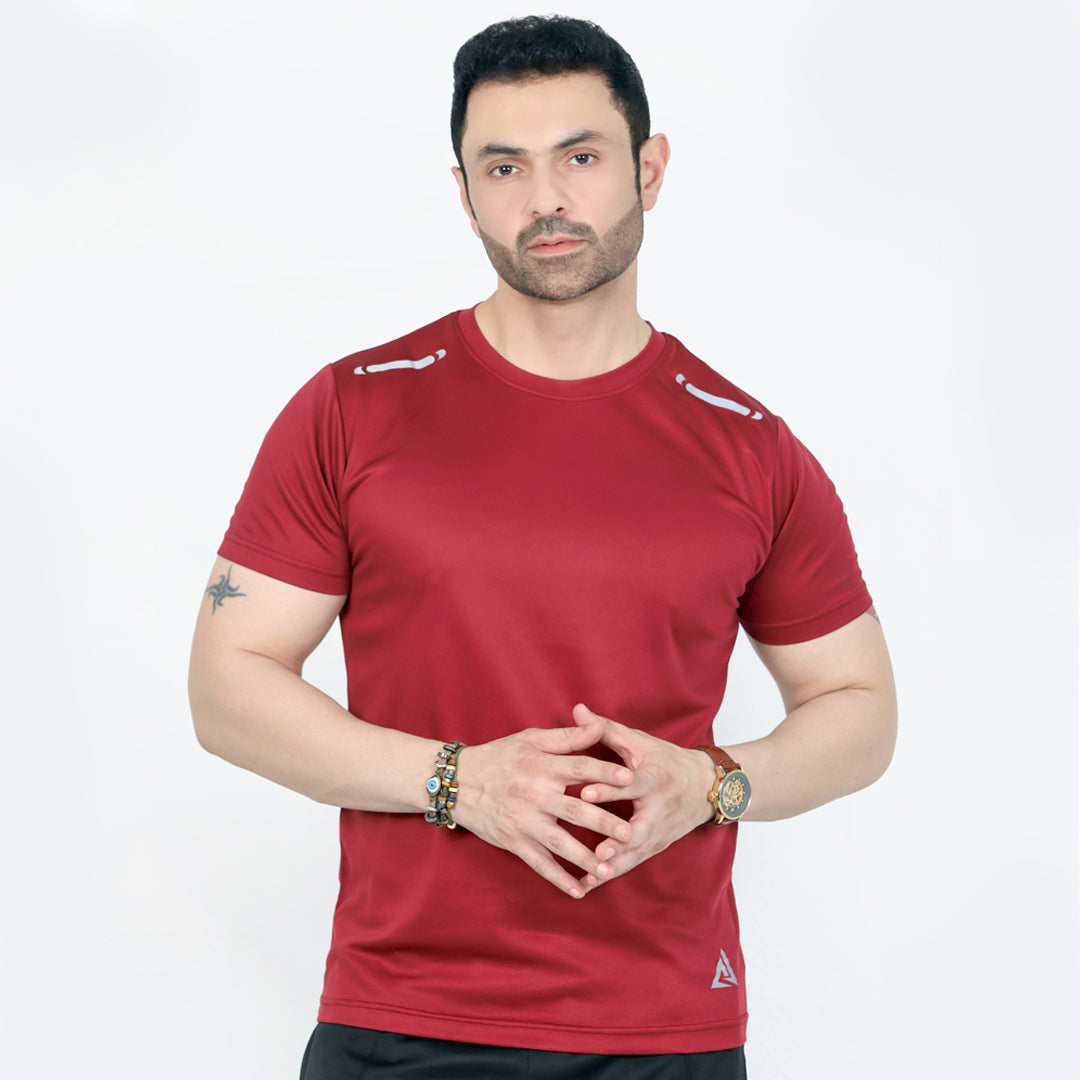 FlexPro Maroon Dri-Fit T-Shirt Top