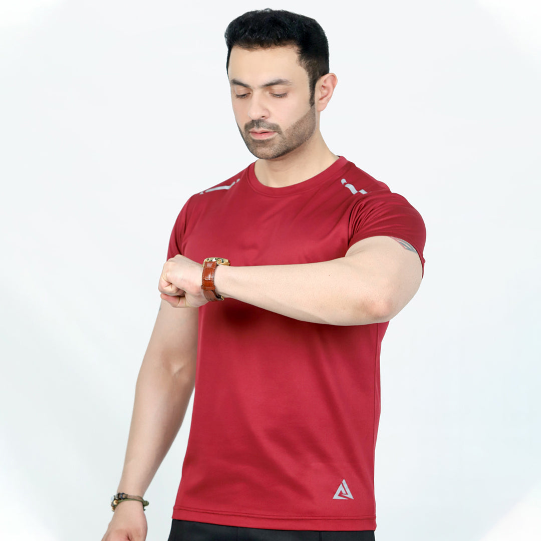 FlexPro Maroon Dri-Fit T-Shirt Top