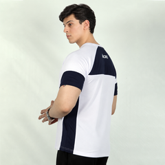 Fidora Mesh White O-Neck Dri-Fit T-Shirt