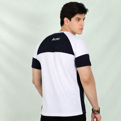 Fidora Mesh White O-Neck Dri-Fit T-Shirt
